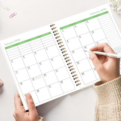 Color black 2026-2028 Monthly Planner - 3 Year Monthly Calendar/Planner 2026-2028, 5.9 x 8.5, 36 Month Calendar Planner, Planners with Twin-Wire Binding, Lined Notes Pages