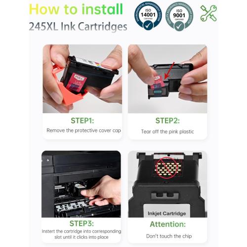 LEMERO 245XL Ink Cartridge Replacement for Canon 245XL Black Ink PG-245 245 XL Black Ink Cartridge Work with Canon Pixma MG2522 MG2500 MG2520 MX490 MX492 TR4520 TR4500 TS3322 TS202 Printer Ink (2Pack)