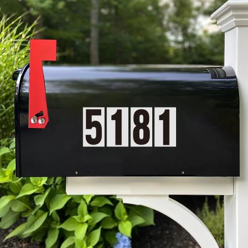 3 inch Self Adhesive Numbers for Mailbox, House Numbers, Reflective Mailbox Number, Trash Cans Number, for Outside, 60 PCS (Black/White)