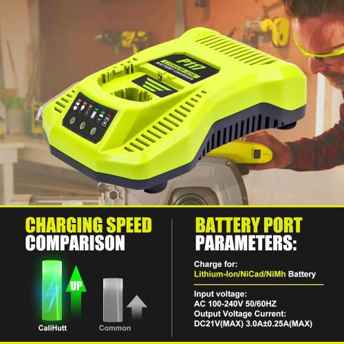 【Upgrade】 Charger Replacement for Ryobi 18V Charger P117 Compatible with Ryobi 12V-18V One  Lithium NiCad NiMh Battery P102 P108 P189 P197 P103 P105 P107 P190 P191 PBP002 12-18V Ryo Battery Charger