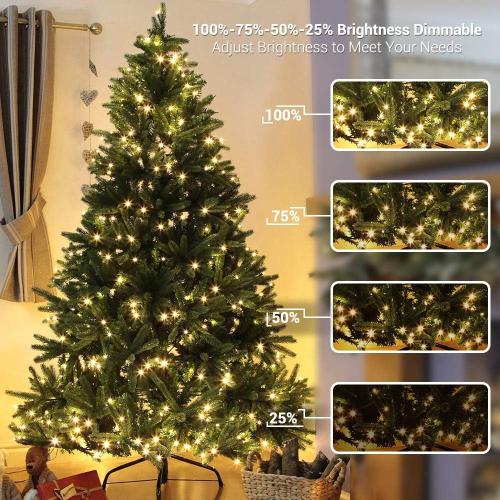 Brizled Christmas Lights, 65.67ft 200 LED Color Changing Tree Lights  Warm White & Multicolored Christmas Lights Remote, Connectable Mini Lights Set Decorative Lights String for Xmas Party