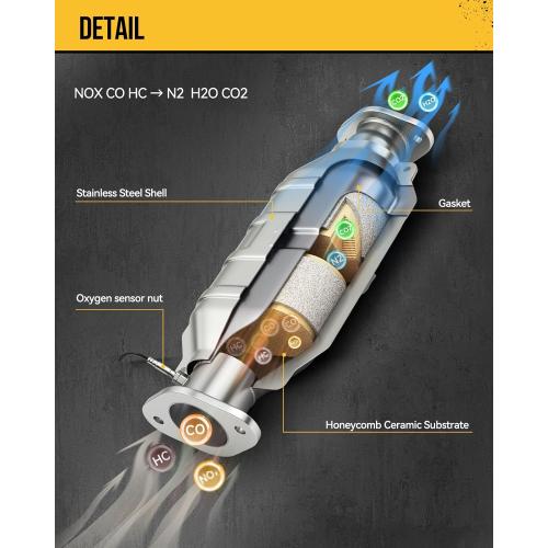 KAC Catalytic Converter Stainless Steel Compatible with 2008-2010 Chevy Cobalt 2.2L, 2008-2011 Chevy HHR 2.2L, 2008-2010 Pontiac G5 2.2L Replace 19421 (EPA Compliant)