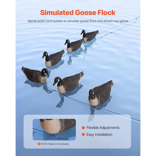 VEVOR Hunting Decoys, Outdoors Decoy for Hunting, Durable Material with Ultra Realistic Paint, for Pool, Pond, Lake, Garden Yard Decoration, Foldable，Easy to Carry and Use