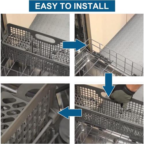 AMI PARTS 8531233 WP8562043 Universal Dishwasher Silverware Basket Replacement Fit for Whirlpool Kitchenaid Dishwasher Utensil Rack Basket, Replaces 8531233,8562043, WP8531233VP