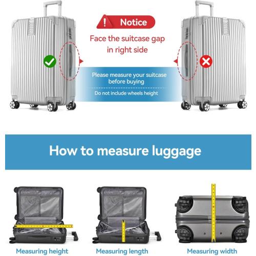 T Tersely Thicken Clear PVC Suitcase Cover Protectors 28 Suitcase Covers