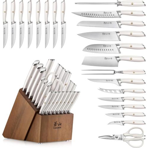 Cangshan L1 Series 23-Piece Classic Knife Block Set, Forged German Steel, 1027549