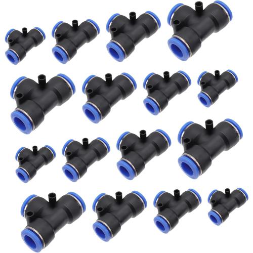 BESPORTBLE 16pcs Connectors T-type Quick Connectors for Air Compressors Hose Compressor Accessories