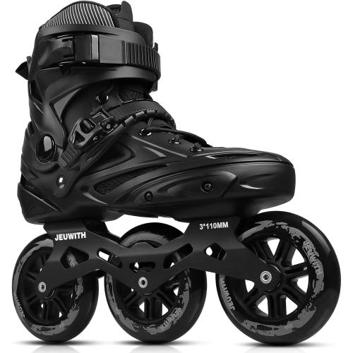 Men's 5.5-6/Women's 6.5-7. Inline Skates, 3 Wheels 110mm Roller Skates Blades for Adult Women Men, Professional Outdoor Fitness Inline Speed Skates for Unisex