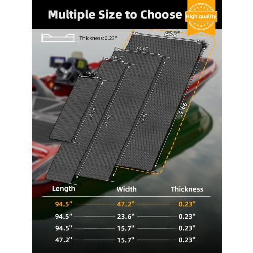 DARK GREY 94.5x 47.2 FOCEAN Boat Flooring - EVA Foam Boat Decking - Marine Flooring Marine Mats for Boats RV Yacht Kayak