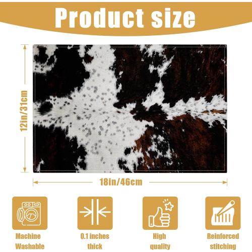 Cowhide Skin Placemat Cow Print