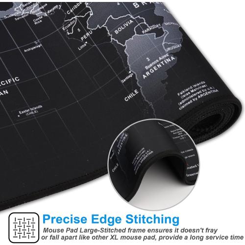 XXL Professional Large Mouse Pad & Computer Game Mouse Mat (35.4x15.7x0.1IN, Map) (90 * 40 Map)