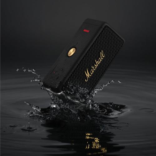 Black & Brass Marshall Emberton II Portable Bluetooth Speaker, Black & Brass