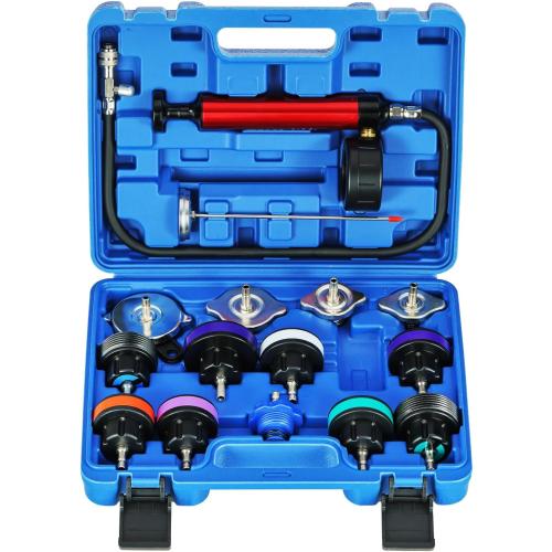 WNZ 15PC Coolant Pressure Tester Kit, Radiator Cooling System Pressure Tester Kit, Radiator Pressure Tester Kit