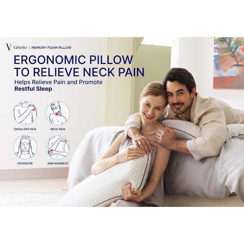 Vaverto King Size Memory Foam Pillows - Firm Pillow - King Size 1-Pack