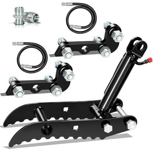 Mini Excavator Hydraulic Thumb with 2 Heavy-Duty Steel L-Shaped Bracket,Compatible with Typhon&Agt Mini Excavators under 3 Tons,L-Shaped Bracket Hydraulic Thumb Clip for Classic&Chinese Mini Excavator