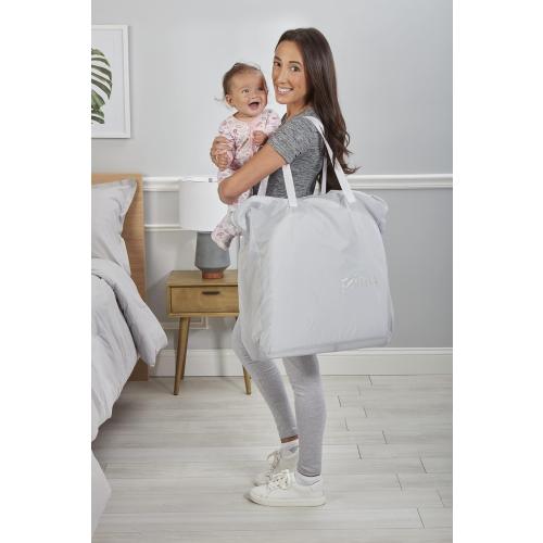 PRIMO Little Cloud Gliding Bassinet: Portable Folding Baby Bed with Removable Canopy, Travel Bag, and Mattress - Ideal Baby Bassinet, Lounger for Newborns, Bedside Sleeper, Perfect Travel Crib