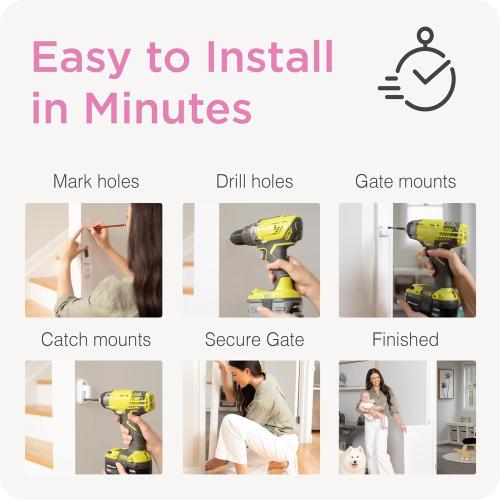 Retractable Baby Gate Perma Child Safety 33 Tall x 55” Wide, Mesh, for Stairs, Doorways, Dogs, Pets, Indoor, Outdoor, One-Handed Operation, Locking, Easy Install, Hardware Mount, White