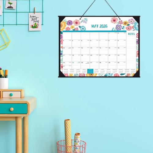 2026 Desk Calendar - Large Desk Calendar 2026, Jan. 2026 - Dec. 2026, 22 x 17, 2026 Calendar 12 Month with Corner Protectors, Desk Pad, To-Do List & Notes, Desk/Wall Calendar for Organizing - Colorful Floral