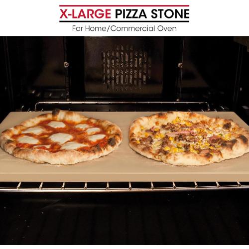 Unicook Extra Large Pizza Stone 24x18 for 36/ 48 Wall Ovens, Rectangular Baking Stone, Ideal for Baking Crispy Pizzas, Bread and Cookies, Weighs 16.9 lbs, Does Not Fit 30 Compact Ovens
