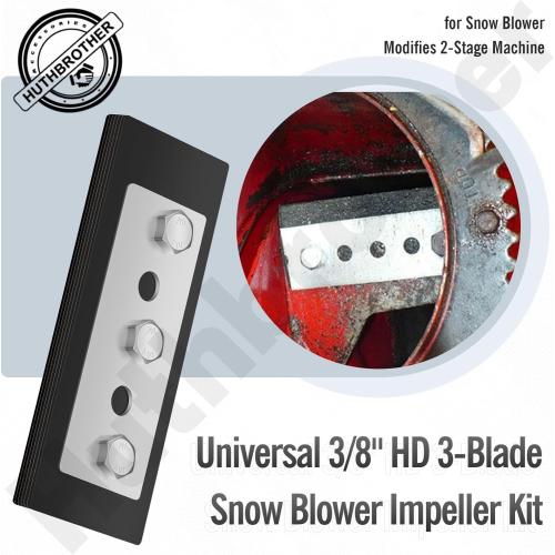 Snow Blower Impeller Modification Kit Universal 3/8 3-Blade, for Modifies 2-Stage Machine, (3)