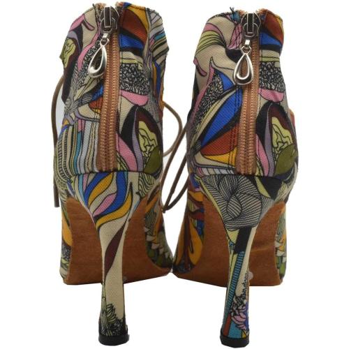 Womens Professional Zip Latin Dance Ankle Boots Ballroom Tango Shoes Custom Heels Jazz Heels Dancer Exotic - 8.5