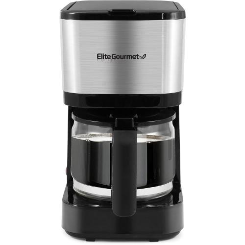 Elite Gourmet EHC9420 Automatic 5-Cup Brew & Drip Coffee Maker with Pause N Serve Reusable Filter, On/Off Switch, Water Level Indicator