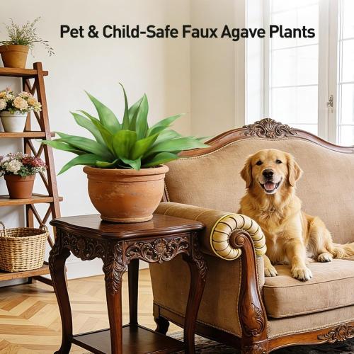 VeriNatural Artificial Agave Plant,Faux Plants Outdoor Decor,UV Resistant Large Potted Greenery,Realistic Plastic Succulents for Patio Porch Entryways Office Garden,1 Pack