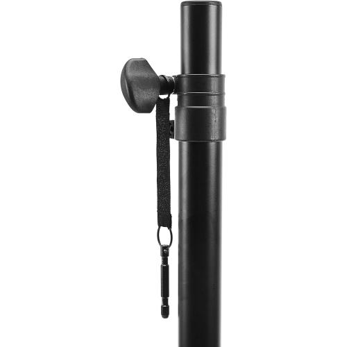 Amazon Basics Speaker Stand, Holds up to 99.2 lbs, Adjustable Height 52 to 73, Steel, Black