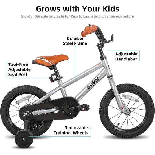 JOYSTAR Kids Bike for Ages 2-12 Years Old Boys Girls, 12-20 Inch BMX Style Kid's Bikes with Training Wheels, Children Bicycle for Kids and Toddler, Multiple Colors