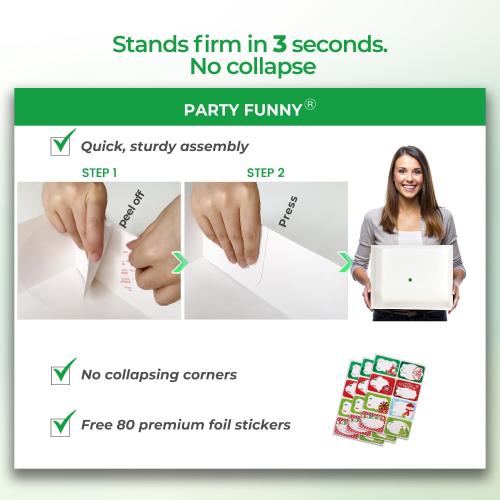 12 Christmas Gift Wrap Boxes Bulk with Lids for Wrapping Extra Large Clothes,12 tissue paper and 80 Christmas Stickers(Assorted size for Shirts, Robes, Coats, Sweaters and xmas Holiday Present)