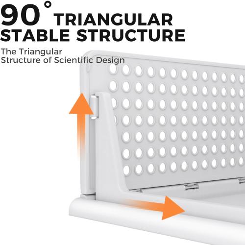 Pinkpum 6 Pack Closet Organizers Storage Box, Stackable Plastic Drawer Basket for Clothing, Stackable Storage Bins Shelf Storage Container for Closet Wardrobe Bedroom Bathroom Office White