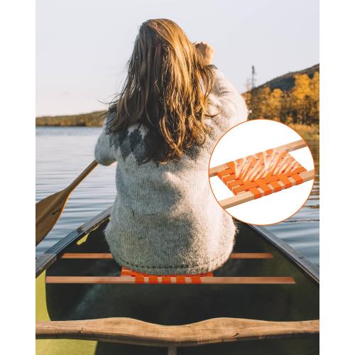 34″ Wood Canoe Seat with 32″ Paddles, 4Pcs Replacement Canoe Hardware Accessories
