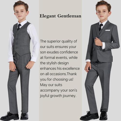 Size M ...Boys Suit Teenager Suits Set for Boys, Kids Slim Fit Formal Wear Tuxedo, Ring Bearer Outfit for Wedding