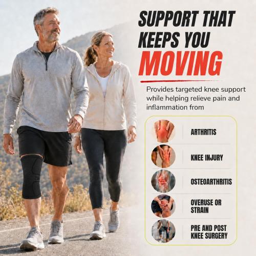 Knee Brace for Men and Women Knee Compression Sleeve Knee Support Wraps for Arthritis Joint Pain Relief, Workout, Swelling, Sports, Circulation, Running, Recovery for ACL & Meniscus Tear