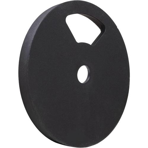 Black 45lb Signature Fitness Cast Iron Plate Weight Plate for Strength Training and Weightlifting, Olympic or Standard
