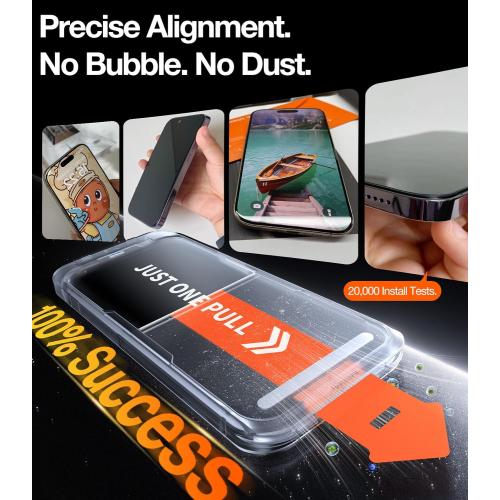 TORRAS Unbreakable for iPhone 17 Pro Screen Protector, 9H  Military-Grade,12 FT Shatterproof, Aerospace Tempered Glass 2 Pack - Full Coverage, Anti-Scratch, Bubble-Free, Easy Installation,6.3 inch