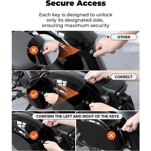 Black KEMIMOTO Upgraded Hard Saddlebags Impact-resistant with Secure Locking Waterproof Saddle Bags Compatible with Cruiser Dyna Softail Cruiser CM300 Rebel Shadow Vulcan