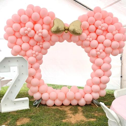 Bezente Pastel Pink Latex Party Balloons - 100 Pack 12 inch Round Helium Light Pink Bridal Pink Balloons for Wedding Bridal Shower Gender Reveal Birthday Party Decoration