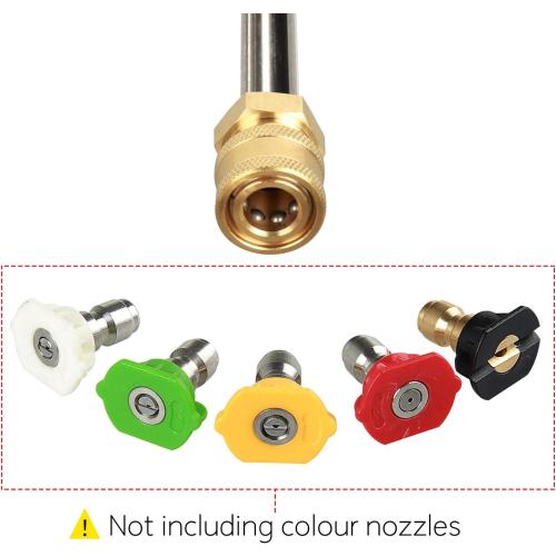 Sooprinse Pressure Washer Wand,Stainless Steel Quick Connect Lance,Replacement Spray Wand,16,5000PSI