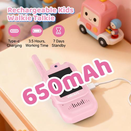 Video Walkie Talkie Toys for Age 3-12 Boys Girls, 2 Pack Walkie Talkies with Screen, Long Range 2 Way Radio with 4 Voice Effects, Christmas Birthday Gifts for Kids Indoor Outdoor Camping