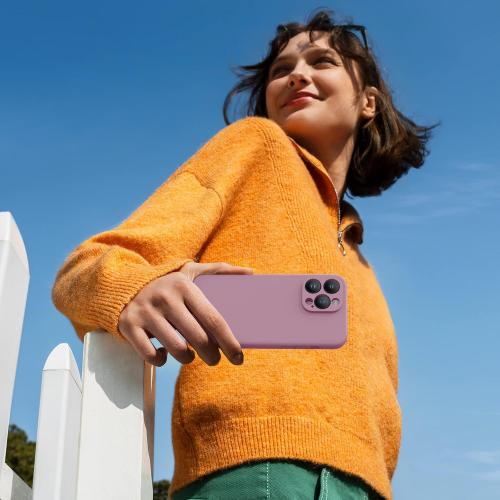 Miracase Designed for iPhone 14 Pro Case with Screen Protector, [Upgraded Camera Protection], Shockproof Liquid Silicone Rubber Phone Case Cover for 14 Pro 6.1 inch, Blackcurrant