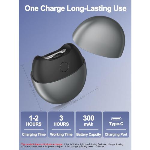 Electric Automatic Nail Clipper with Light, 2 Speeds, Magnetic Cover, Nail Scraps Storage, USB Rechargeable, Safety Electric Fingernail Trimmer for Kids, Adult, Seniors, Men, Caregivers, Grey