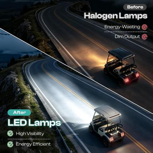 DRIVE UP Club Car DS Led Light Kit, Golf Cart Led Lights for Club Car DS 1993-Up Gas and Electric Golf Carts, Factory Style Headlight and Tail Light Assembly OEM 101988002 101988001