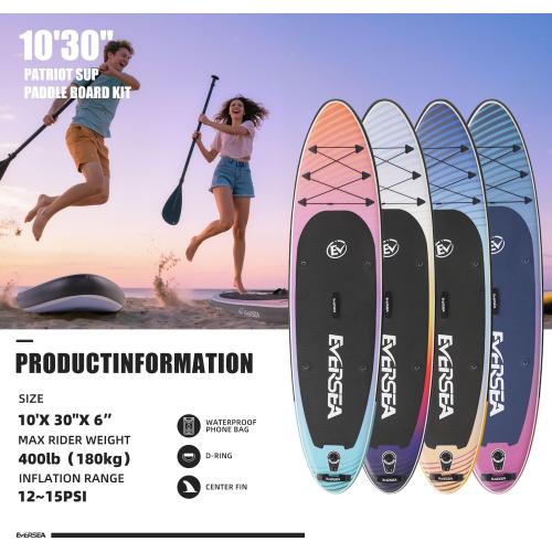 Inflatable Stand-Up Paddle Boards – Available 32/33/34 Widths Inflatable Paddle Board with SUP Accessories, Camera Mount, Basic All-Around SUP Board for All Skill Levels, Up to 450lbs