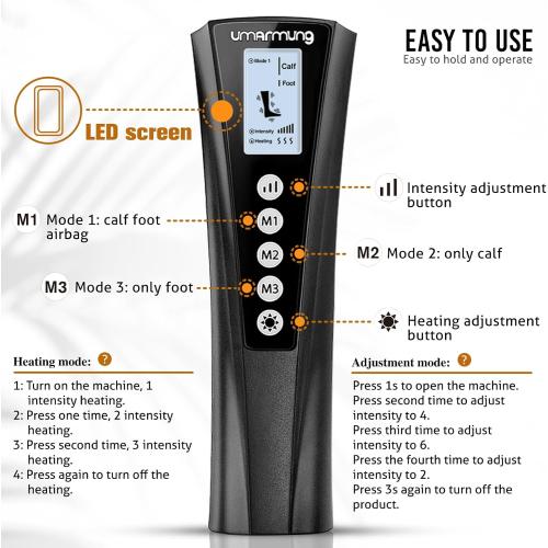 UMARMUNG Christmas Air Compression Leg Massager with Heat Gifts for Women, Men, Mom, Dad, Wife, Husband, Her, Him, Calf Foot Massage boots Gifts for Birthday, Mothers Day, Fathers Day, Valentine's Day