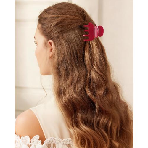 MAORULU 1.85 Small Acetate Hair Claw Clip for Thin & Medium Hair
