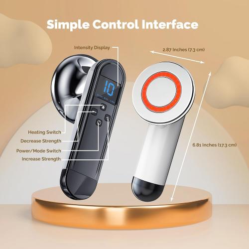 Untesded...Body Sculpting Cellulite Massager Machine - Fat & Skin Tightening Anti-Cellulite Device with Red Light Therapy - Home Electric Cellulite Remover for Abdominal Waist Belly Arm Leg