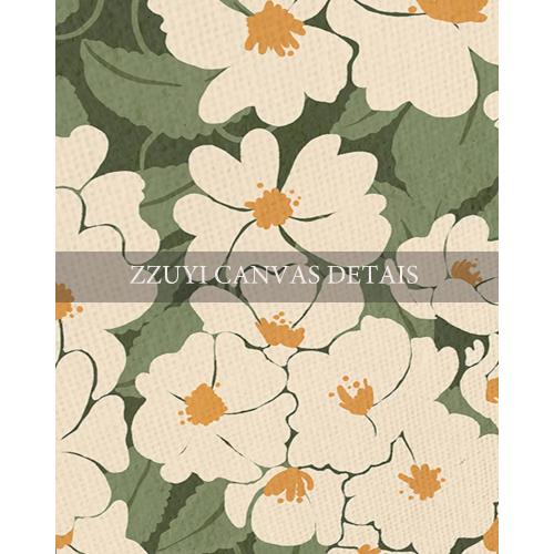 Zzuyi Framed Flower Market Wall Art,Green And White Floral Botanical Canvas Wall Decor Pictures,Floral Rusitc Pictures for Living Room Bedroom Dining Room 12x16in