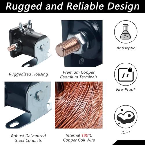 12V Starter Solenoid Relay Sw3, Upgrade Hot Rod Starter Solenoid for Ford, Jeep, Mercury, Lincoln B6az-11450a C6af C7af C3912 C9af D2af11450aa 50-430