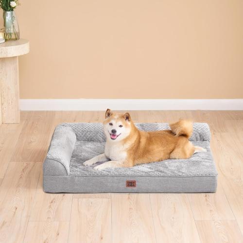 EHEYCIGA Orthopedic Dog Bed medium Size Dogs, Memory Foam Dog Bed with Washable Removable Cover, Waterproof Pet Sofa Couch for Crate with Nonskid Bottom,